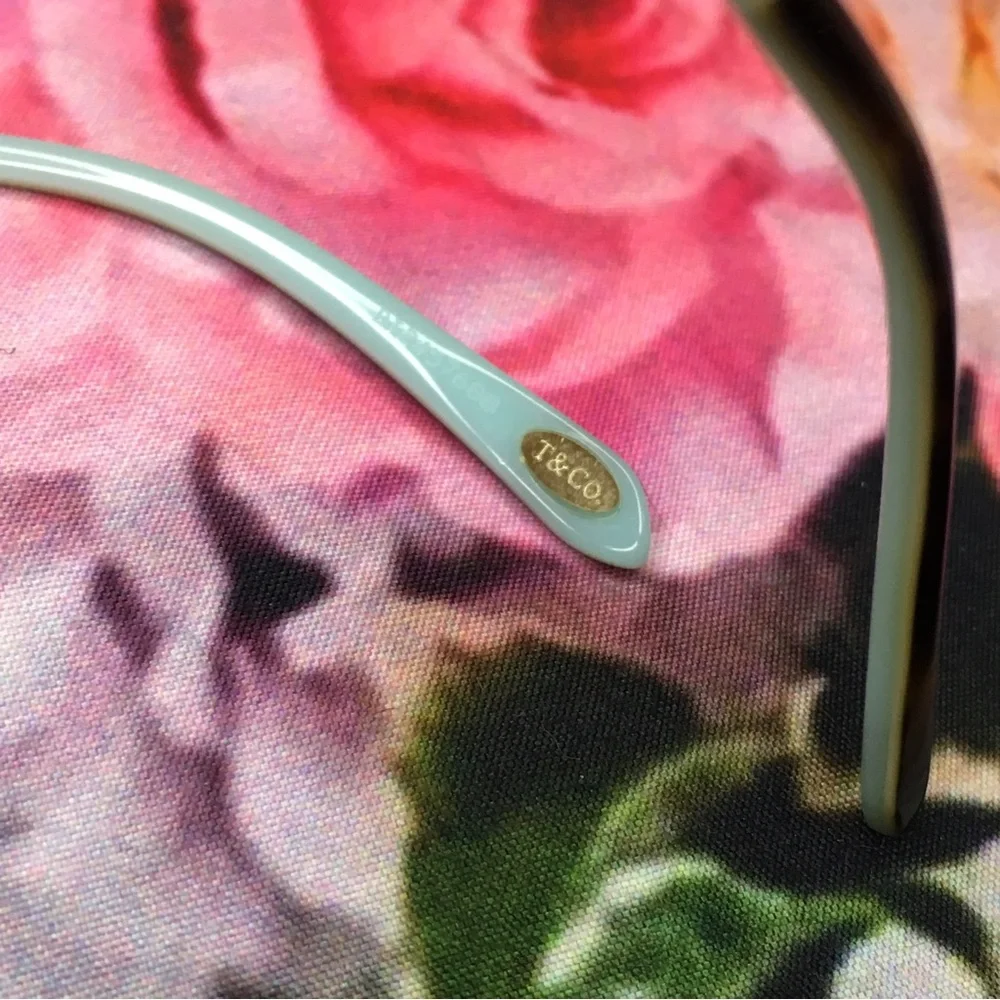 Tiffany & Co. Teal Black & Gold with side Locks frames glasses